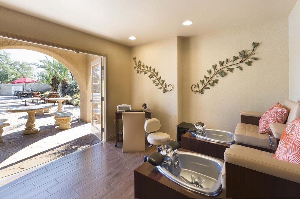 Mani~Pedi Room Overlooking the Spa Serenity Pool